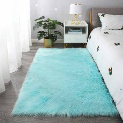 Tapis en fausse fourrure de mouton ultra doux