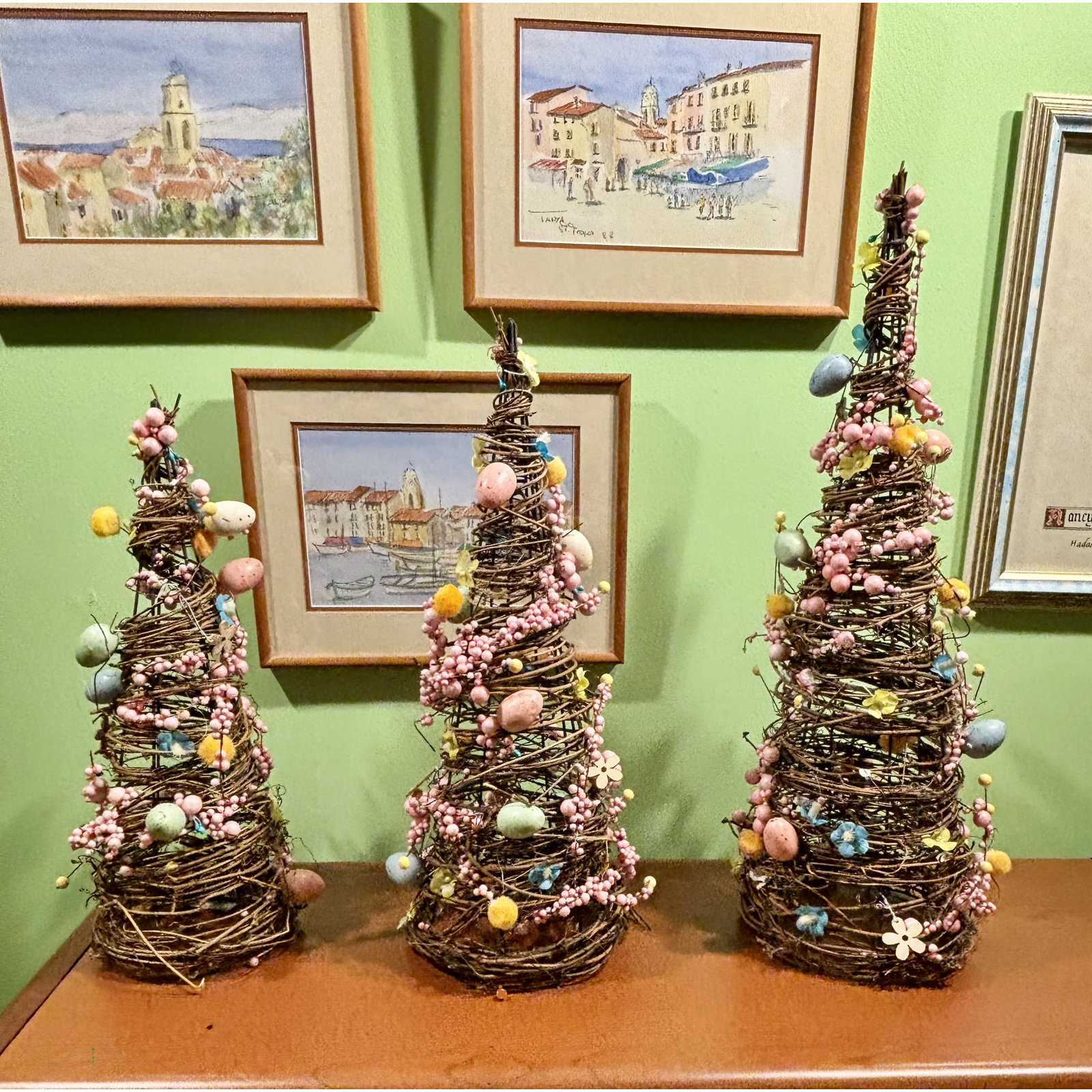 Easter No Animal(s) Plants & Flowers Tabletop Tree, 18" H x 5" W x 5" D
