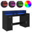 Desk Black Oak 55x91 Cm Engineered Wood-320120553