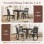 Ensembles de table de salle à manger peu encombrants, extensibles en bois noir pour les petites cuisines