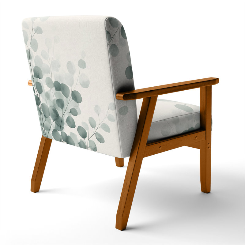 Chaise rembourrée Leaves - Minimal Leaves Beauty, Brown Square Arms