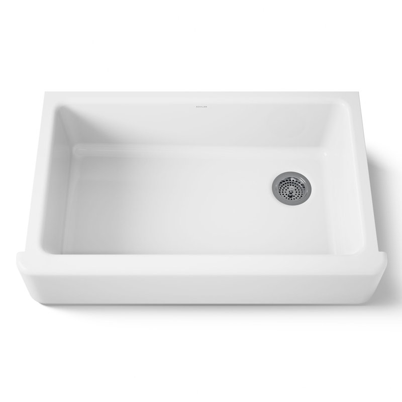 Évier de cuisine campagnard de L 36 po x l 22 po à plan incliné Whitehaven, Blanc