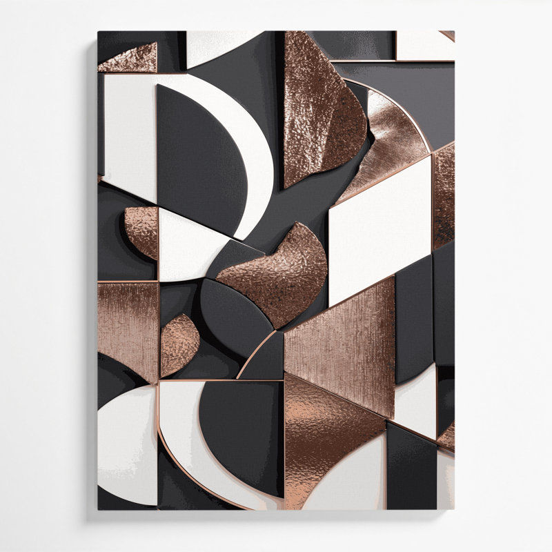 «Abstract Shapes 98», art mural sur toile noire