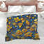 Édredon à motif floral jaune et bleu-128737089