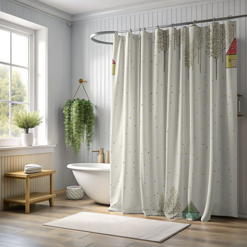 Rideau de douche Warm Snowfall - Premium, L 71 po x L 74 po