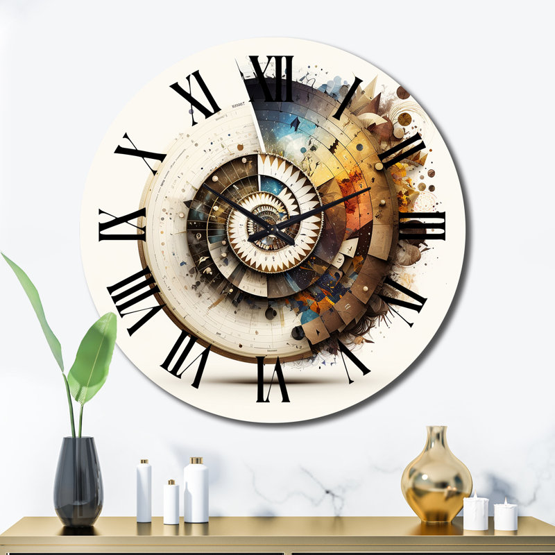 Horloge murale spirale abstraite, Très grand