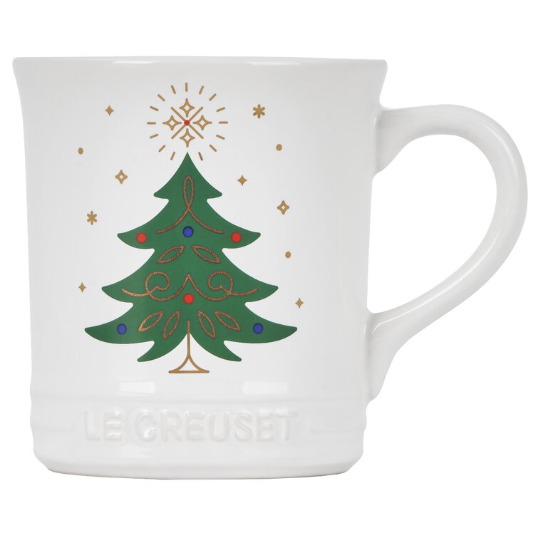 Le Creuset 14 oz. Set of 4 Sea Salt Stoneware Mugs