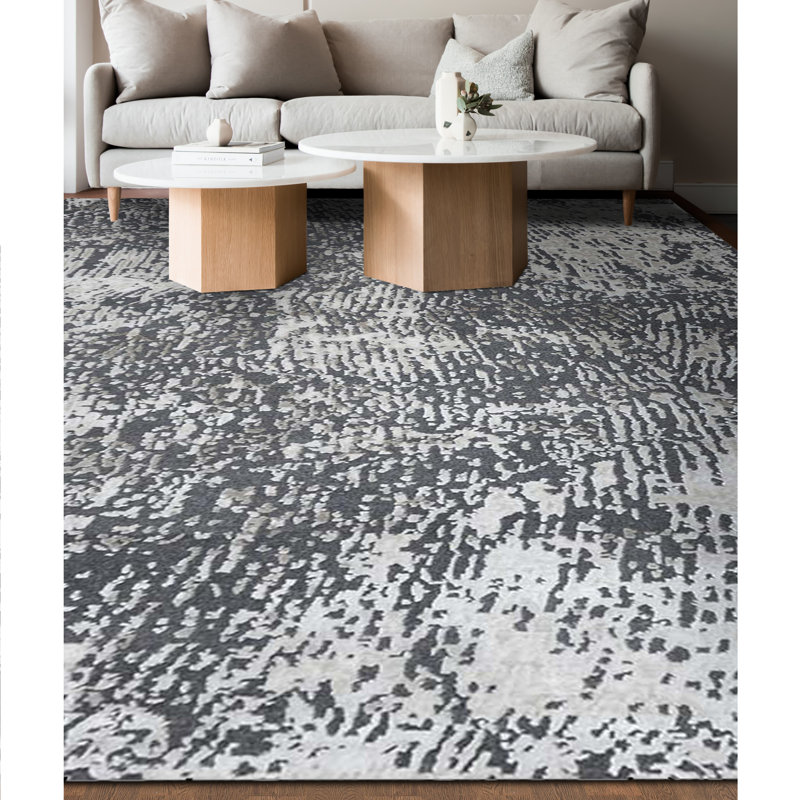 Abstract Area Rug, Rectangle 6'2" x 9'2"