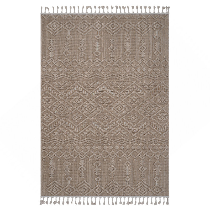 Tapis naturel / traditionnel d'intérieur / extérieur, Rectangle 5 pi 3 po x 7 pi 6 po