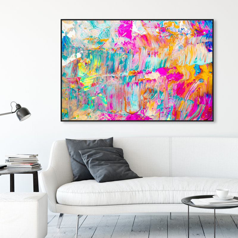 Sunshine Days - Impression sur toile, Reproduction avec cadre flottant, H 36 po x l 54 po, Noir