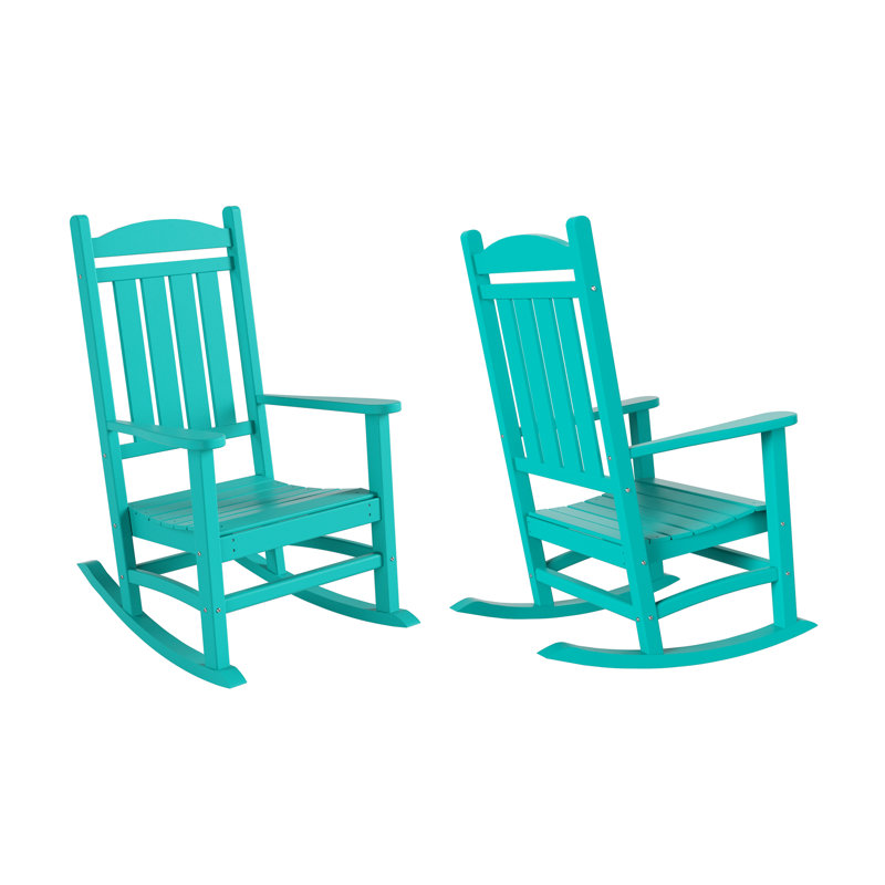 Chaise berçante d'extérieur en plastique Laguna, Turquoise