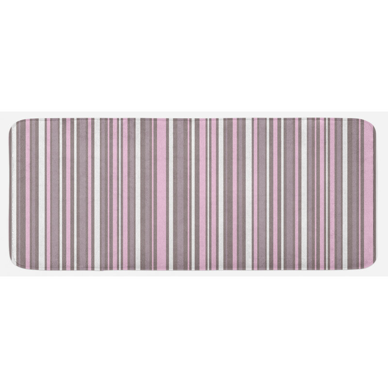 Tapis de cuisine rayé à lignes géométriques abstraites et verticales