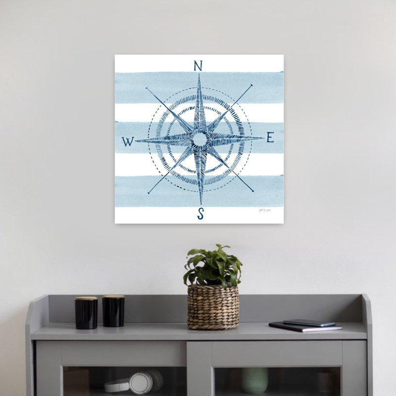 Boussole nautique, art côtier rose, H 18 po x l 18 po