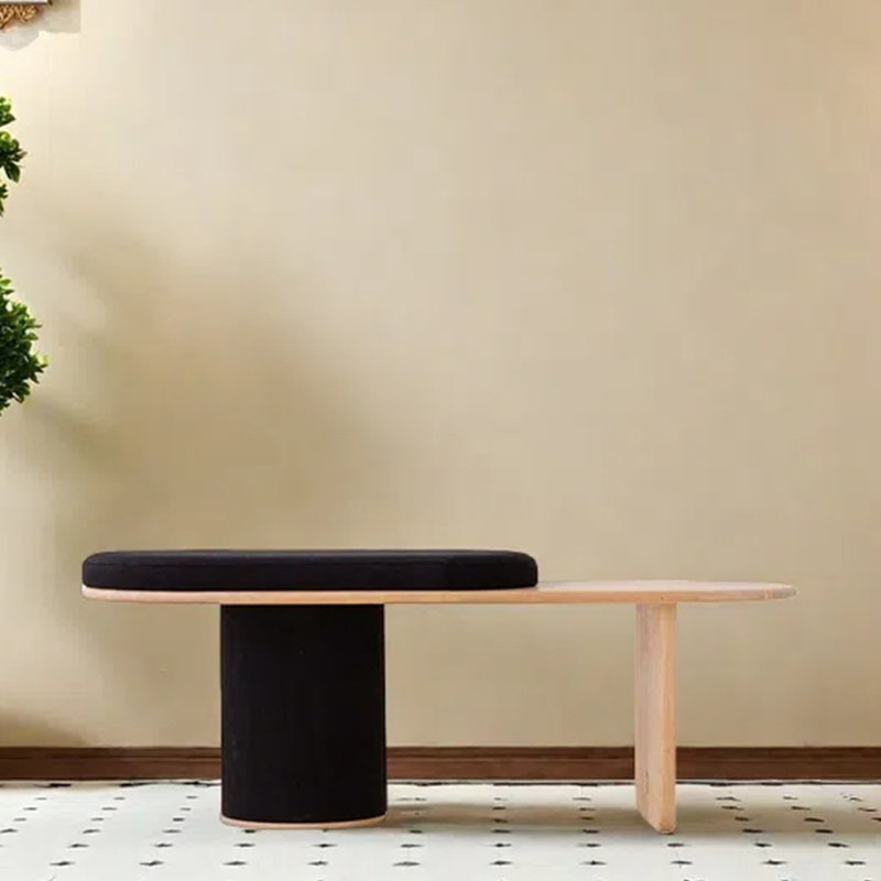 Simple bench Solid wood cloakroom entry shoe stool, 17.72" H x 47.24" W x 16.93" D