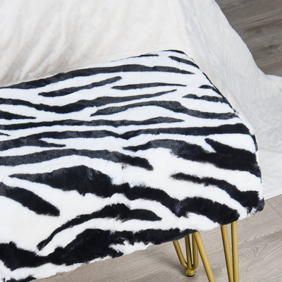Faux Fur Upholstered Bench
