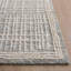 Tapis géométrique en coton touffeté à la main à motif abstrait gris foncé / ivoire Wenee-675262617