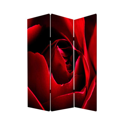 Mccary 48 X 72 Multi Color Wood Canvas Rose Screen