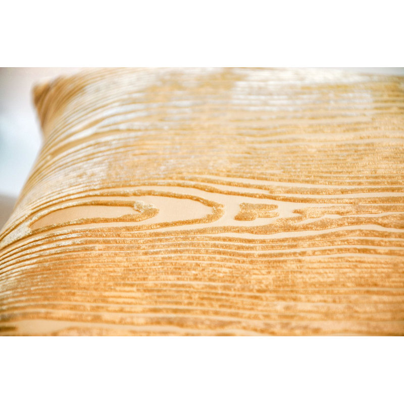 Woodgrain Rectangle Velvet Pillow Cover & Insert, Gunmetal, Rectangle 12"H x 24"W