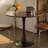 Walnut Round Tulip Dining Table with Steel Base