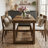 62" Solid Wood Dining Table for 4-6 People, Kitchen Table with Double Pedestal for Dining Room