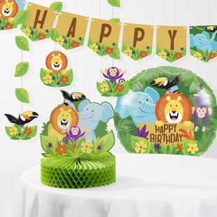 54 Piece Forest Animal Birthday Decoration Kit Mmtx