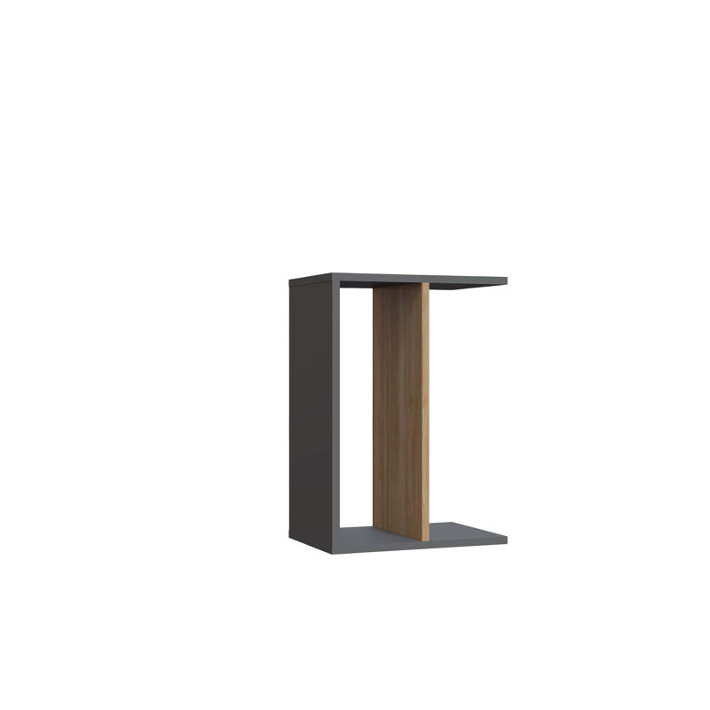 Najni End Table, Anthracite/Oak