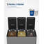 Stainless Steel Multi-Compartment Rubbish & Recycling Bin-128847299