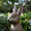 Statue de lapin surdimensionné en bronze 28 po H MGO