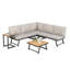 Monaco - Convertible into 2 Sun Loungers - Modular Corner Garden Sofa Set-1253410847-1253410840