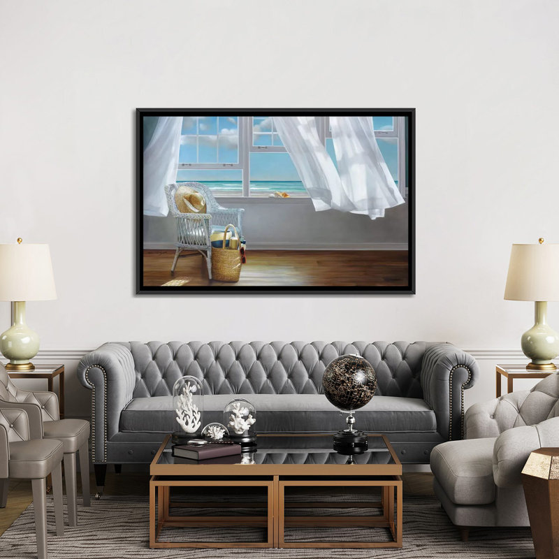Mémoire de sens, impression sur toile tendue, H 40 po x l 60 po x p 1,5 po, Toile avec cadre noir, Pas de tapis