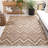 Araliya Natural Fiber Flat Weave Jute/Wool/Cotton Geometric Rug in Black/Brown-1976494111