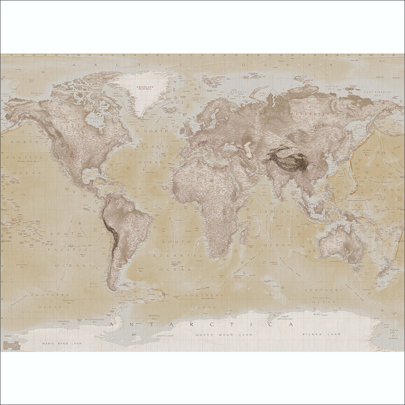 4 Piece Wallpaper Mural, Neutral, 2.53m L x 366cm W
