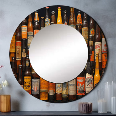 Shadoe - Food & Beverage Round Mirror Wall Decor