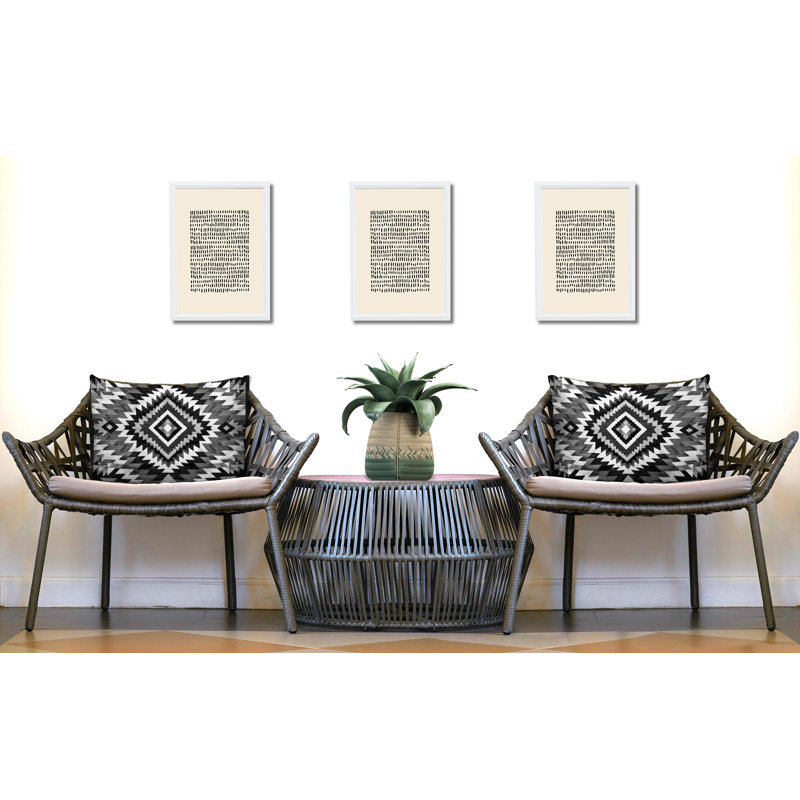 Oreiller réversible intérieur / extérieur Kenai, 25x18, Noir