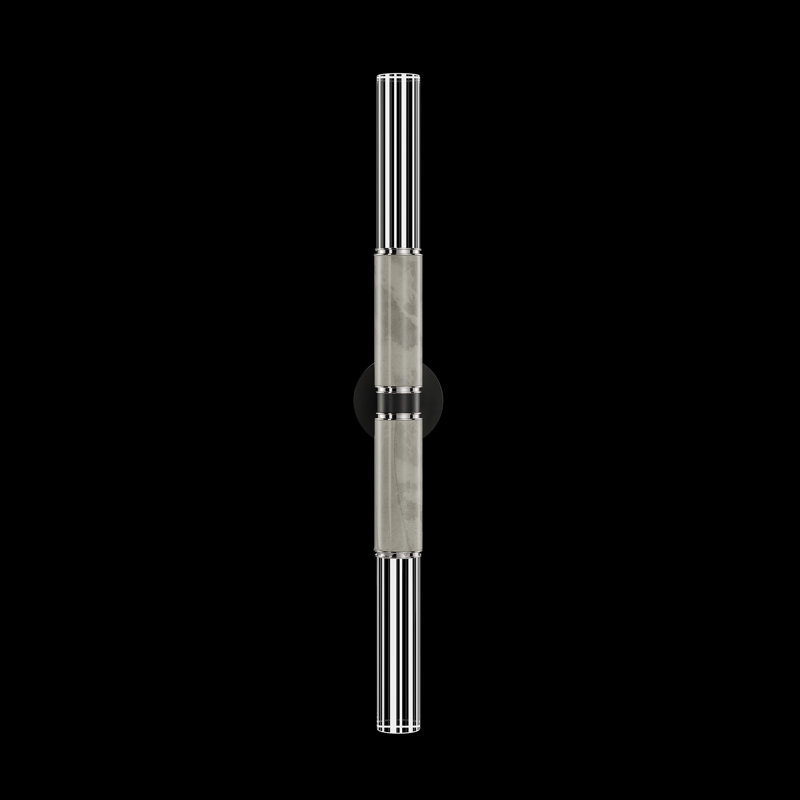 LED Wallchiere, Black/Nickel/Smoke
