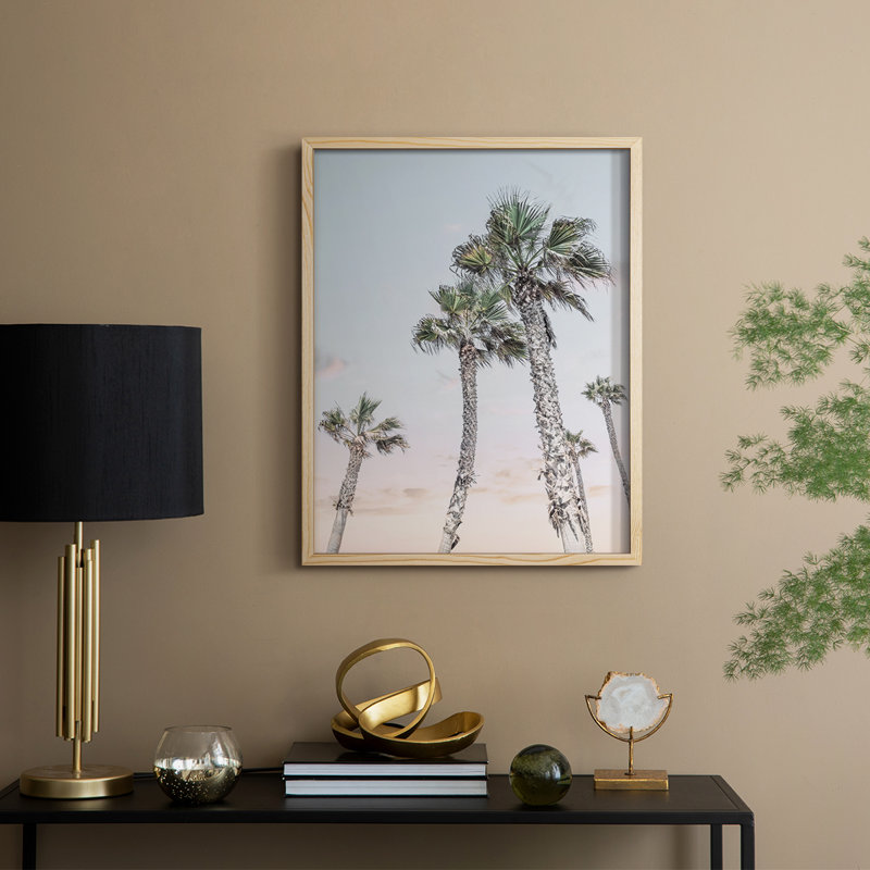 «Palms Up», reproduction encadrée - bois massif, H 30 po x l 24 po