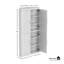 Ensemble de 2 armoires d'appoint de coin blanches avec portes et rangement peu encombrant P 16 po x l 31 po x H 62 po-1178415595-1178415593