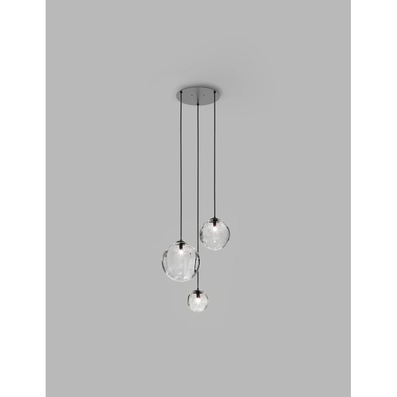 Puppet Suspension R3 Smoky Transparent Matt Black 1 G9 Ul, Crystal Transparent, Matte Black