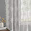 Rideaux en dentelle diaphane ivoire / crème à motif floral rustique - 2 panneaux à œillets, intimité de fenêtre rétro