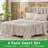 Gogreen 100% Cotton 4PC Deep Pocket Queen Sheet Set Fit 16", Breathable Super Soft Queen Size Sheet Set, Luxury Hotel Style Home Decor Queen Bed Sheet Set, Gift For Women, Men-117482959-117482955