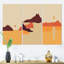 Paysage rétro rétro en couleurs rétro III - ensemble d'art moderne Mid-Century de 3 pièces-2073993339