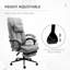 Chaise de bureau pivotante à dossier haut en tissu Vinsetto