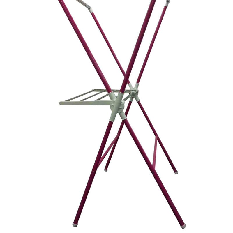 Étendoir à linge pliable rose, 130 cm (51 pouces) - Métal et plastique, facile à utiliser sur un étendoir domestique, pliable pour