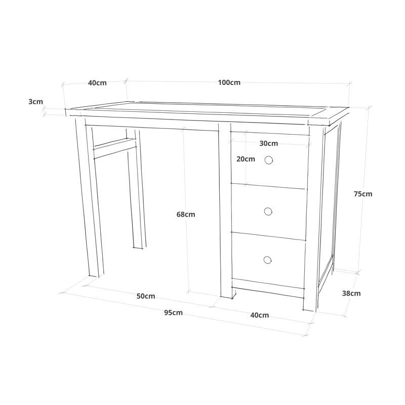Billingham Dressing Table with Mirror