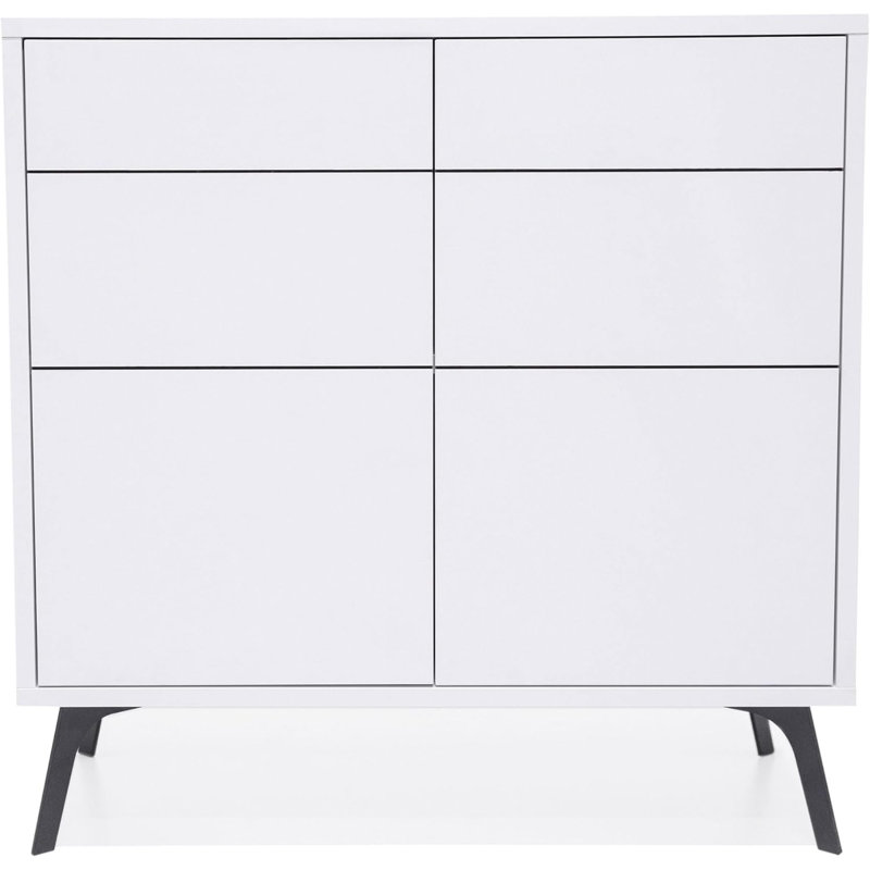 Cristaly 78.74cm Solid Wood Sideboard, White