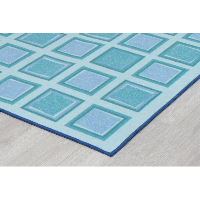 Tapis carré en nylon touffeté lavable Retro, Rectangle 3 pi x 4 pi 6 po