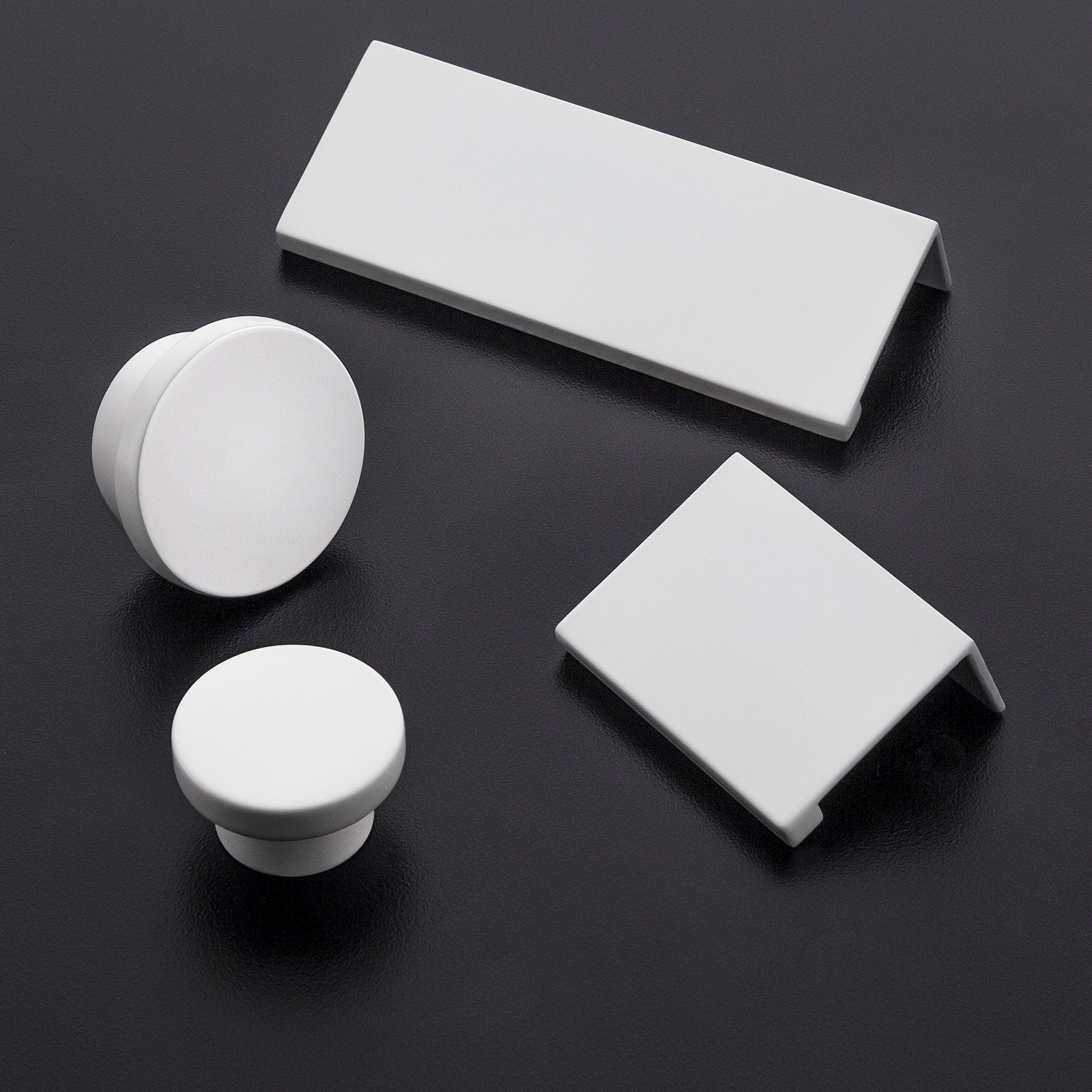 Ethan Round Cabinet Knob, Matte White, 1 5/8"