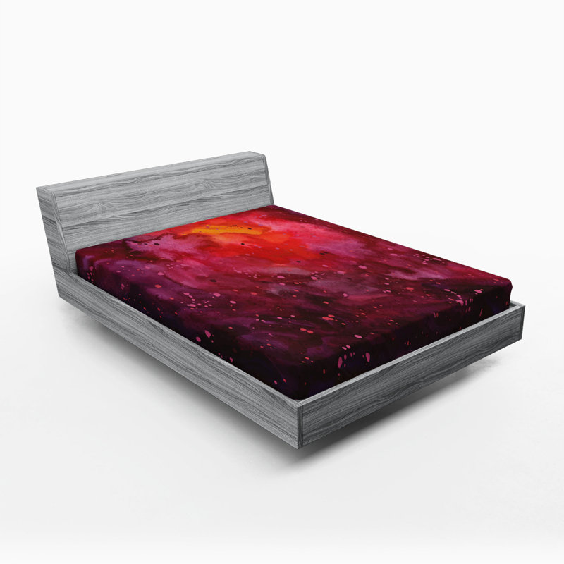 Drap-housse en microfibre abstrait Outer Space, Drap-housse grand, Lavande abstraite