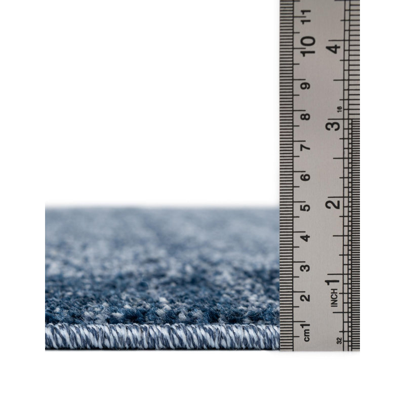 Tapis bleu clair Sahna, Tapis de couloir 2 pi 7 po x 10 pi