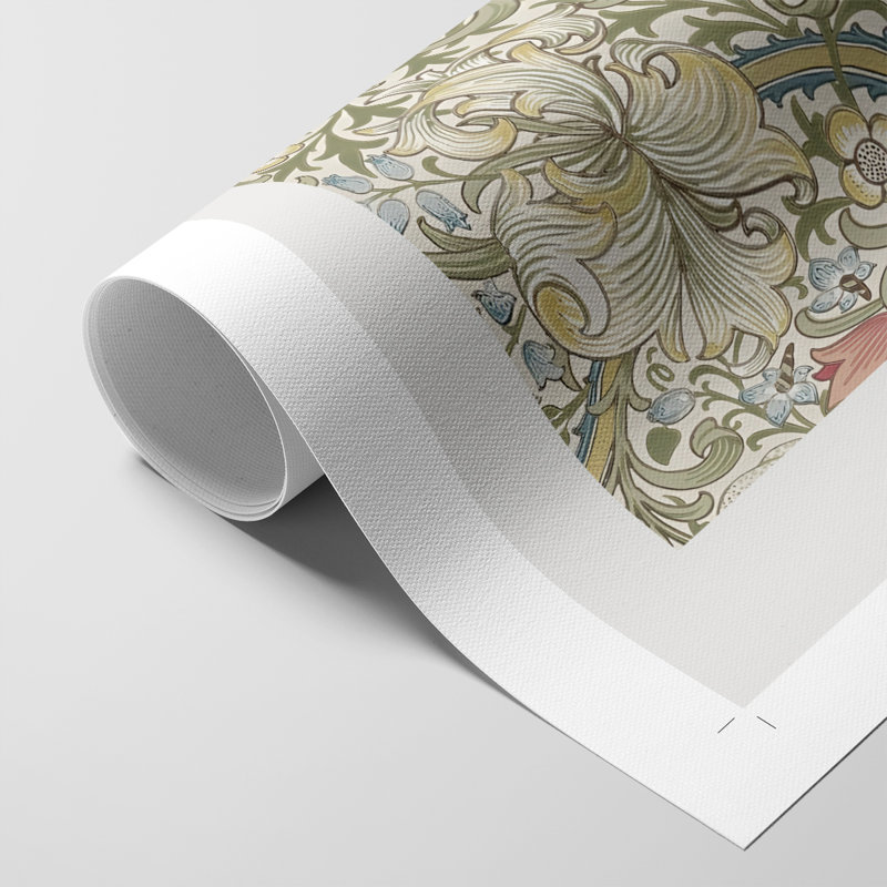Motif floral rétro CCVV - impression sur toile seulement - non encadrée